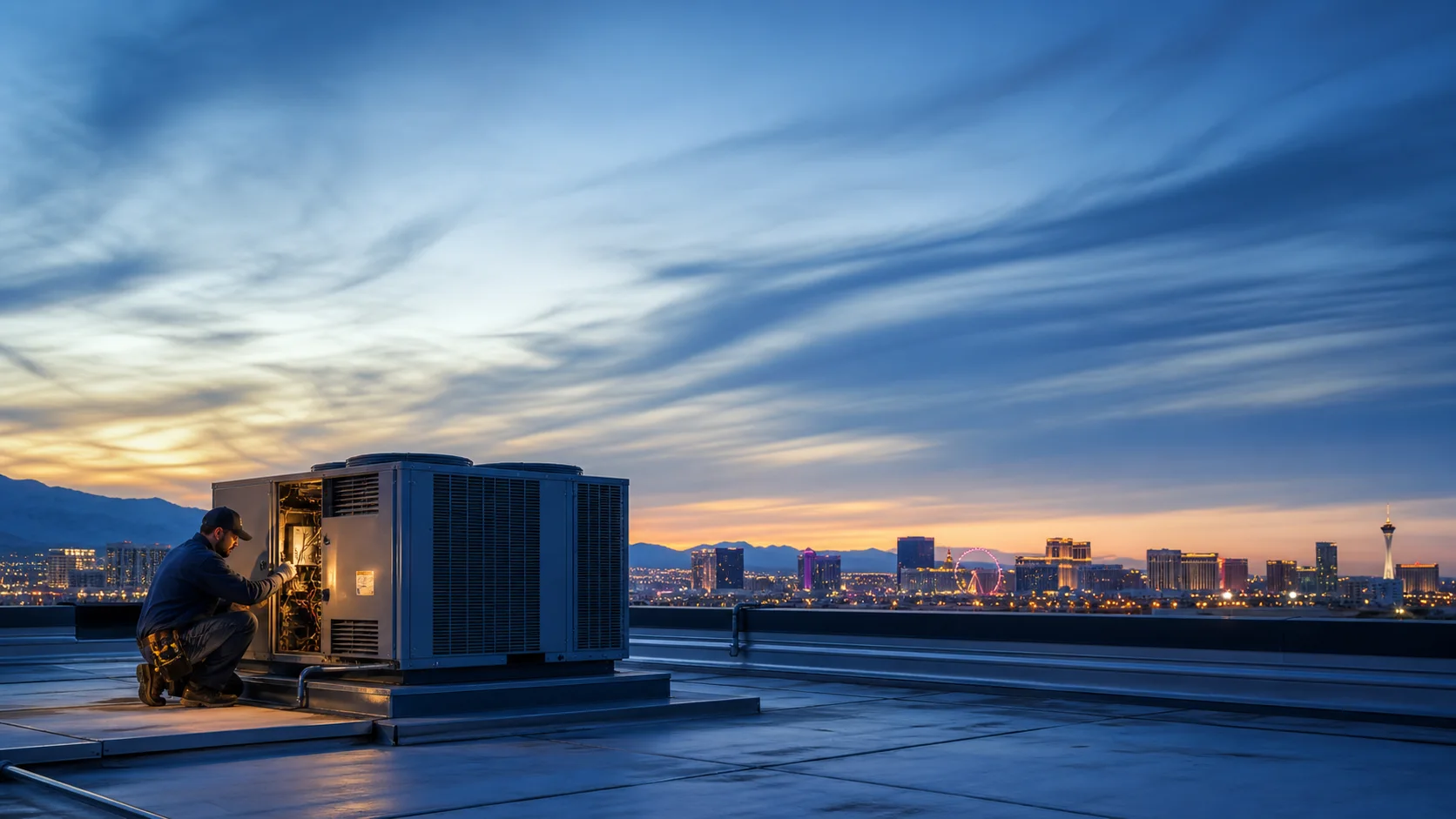 Atlantic Air Conditioning & Heating technician serving a Southern Nevada property